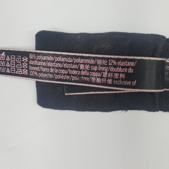 Victoria's Secret black lace lined perfect coverage 32DD - Picture 6 of 7